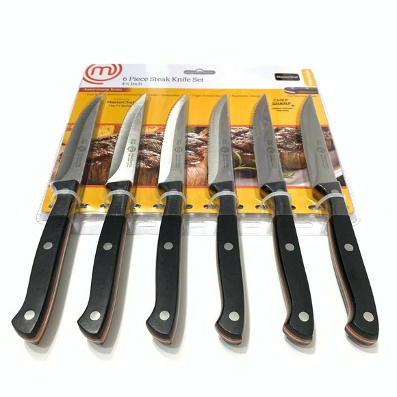 MasterCHEF Kitchen Masterchef 6 Piece Steak Knife Set 45 Sealed